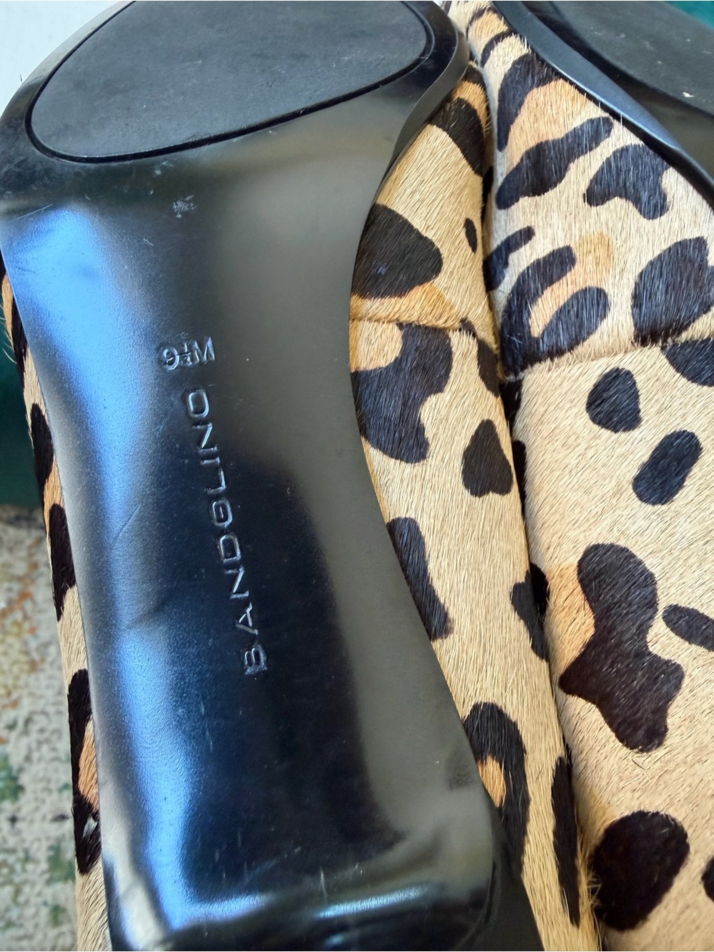Bandolino Leopard Print Pointed-Toe Pumps - Tan & Black - Picture 5 of 8